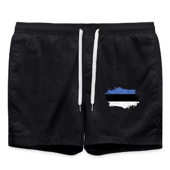 Estonia Flag Grunge Estonia Flag - Swim Trunks - black - Front - AI Model Male 185 light (185cm)