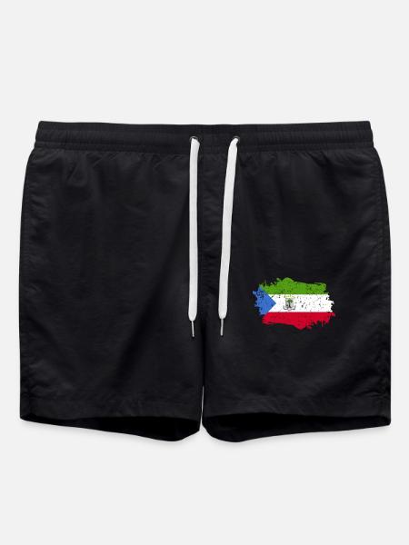 Equatorial Guinea Flag - Swim Trunks - black