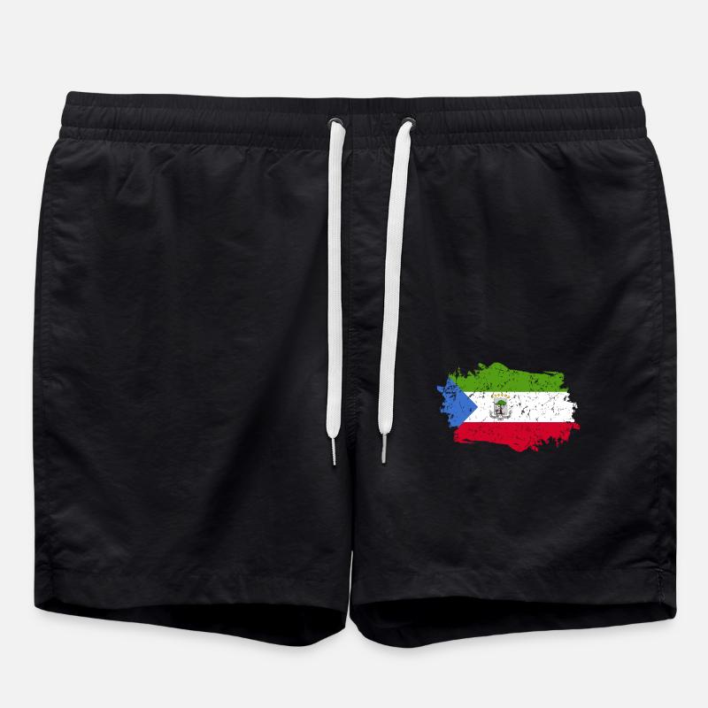 Äquatorialguinea Flagge - Badeshorts - Schwarz
