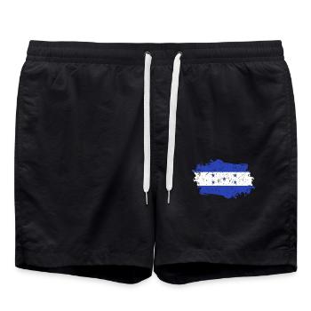 Drapeau du Honduras Grunge Drapeau du Honduras - Short de bain - noir - Devant - AI Model Male 185 light (185cm)