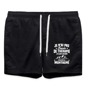 Cadeau J'ai juste besoin d'aller à la montagne - Short de bain - noir - Devant - AI Model Male 185 light (185cm)