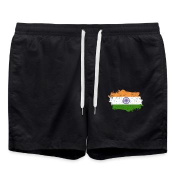 Annonces Flag Grunge Annonces Flag - Short de bain - noir - Devant - AI Model Male 185 light (185cm)