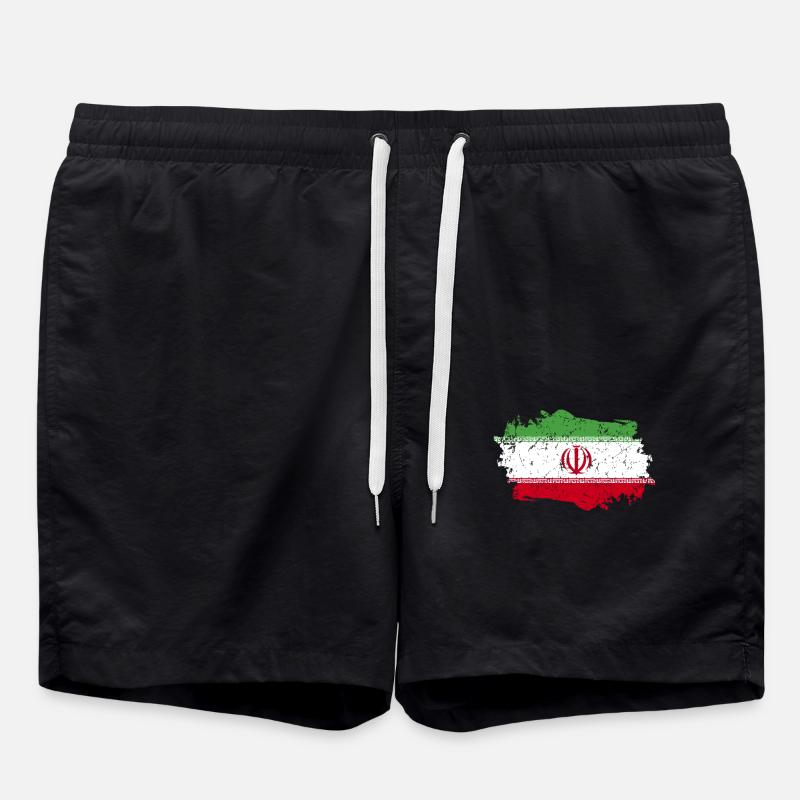 Ads Flag Grunge Ads Flag - Swim Trunks - black