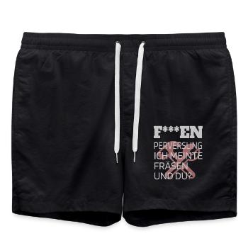 Fräsen Handwerker Provokanter Spruch lustig - Badeshorts - Schwarz - Vorne - AI Model Male 185 light (185cm)