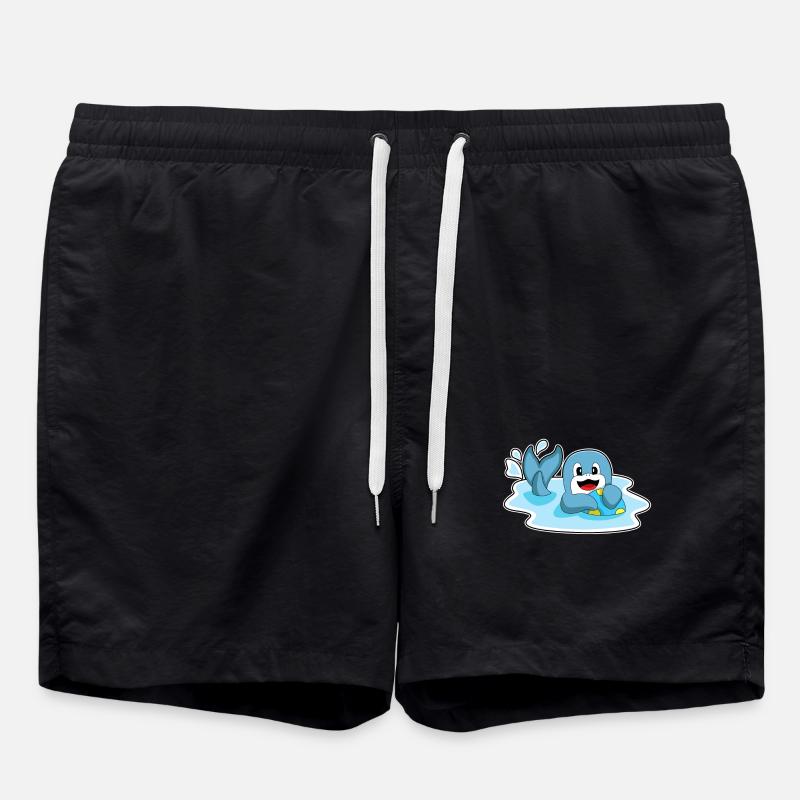 Dauphin avec water-polo - Short de bain - noir