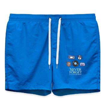 Gute alte retro Freunde - Never Forget - Badeshorts - Cobalt blue - Vorne