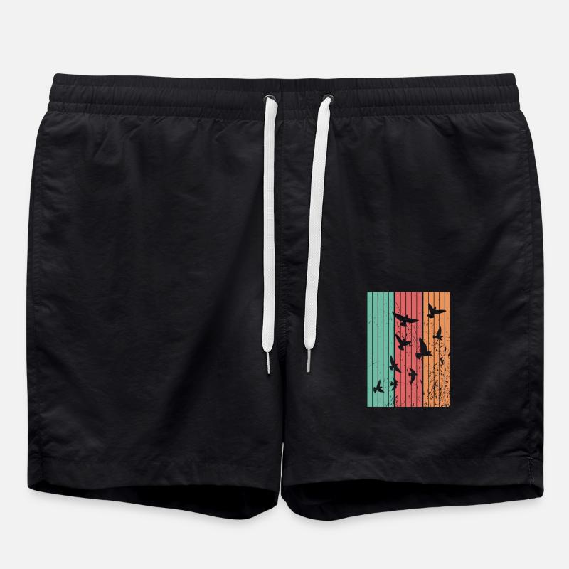 Birds Migratory Birds - Swim Trunks - black