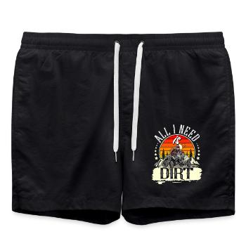 Quad ATV Offroad Quad Riders - Swim Trunks - black - Front - AI Model Male 185 light (185cm)