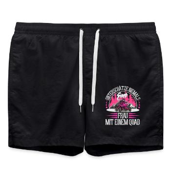 Quad ATV Offroad Quadfahrer - Badeshorts - Schwarz - Vorne - AI Model Male 185 light (185cm)