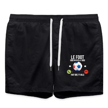 Le Foot M'appelle Faut Que J'y Aille - Short de bain - noir - Devant - AI Model Male 185 light (185cm)