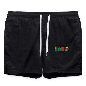 Colors from sheep's head game Card game - Swim Trunks - black - Front - AI Model Male 185 light (185cm)