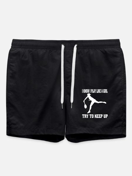 Tennis Girls Raquette Joueuse de tennis féminin - Short de bain - noir