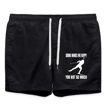 Skiers Cross-country skiing Winter sports Ski skiing - Swim Trunks - black - Front - AI Model Male 185 light (185cm)