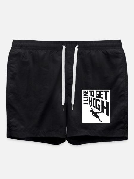 like to get high - Swim Trunks - black