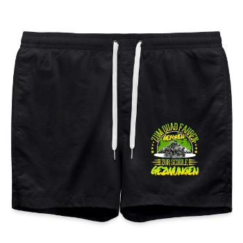 Quad ATV Offroad Quadfahrer - Badeshorts - Schwarz - Vorne - AI Model Male 185 light (185cm)