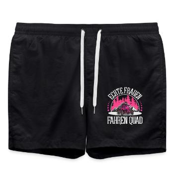 Quad ATV Offroad Quadfahrer - Badeshorts - Schwarz - Vorne - AI Model Male 185 light (185cm)