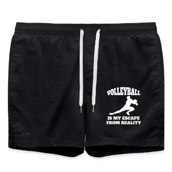 Volleyball Cadeau Beach Volleyball Volleyeur Joueur - Short de bain - noir - Devant - AI Model Male 185 light (185cm)