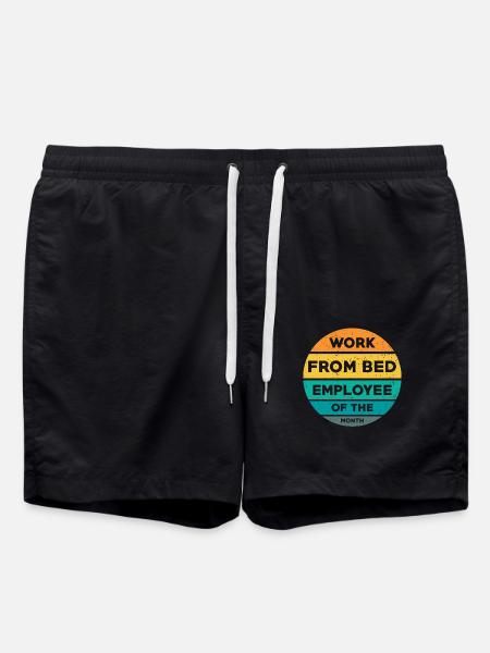 Home Office Spruch - Badeshorts - Schwarz