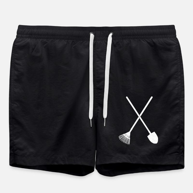 Shovel and rake - Swim Trunks - black