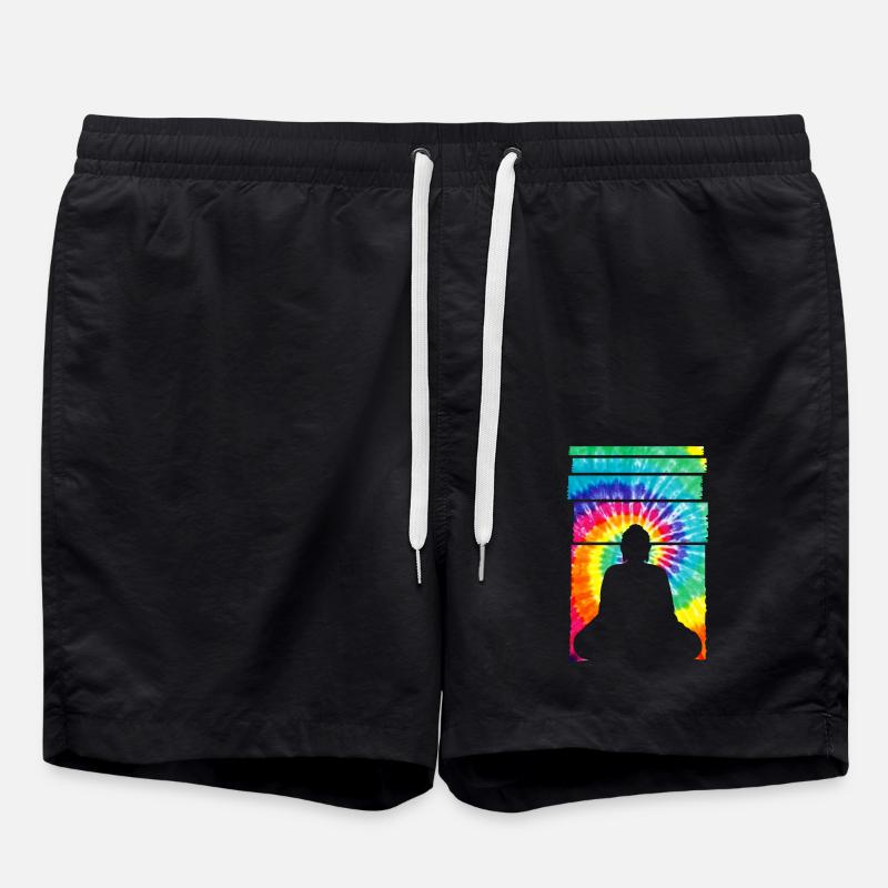 Bouddha Busshisme Statue de Bouddha - Short de bain - noir