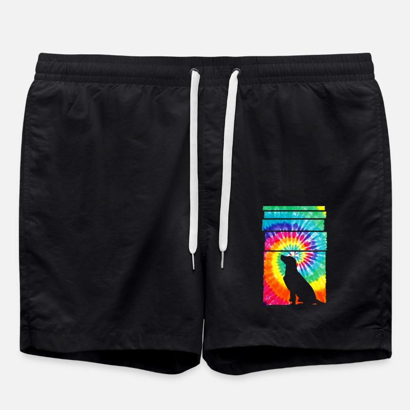 Chien Hippie Tie Dye - Short de bain - noir