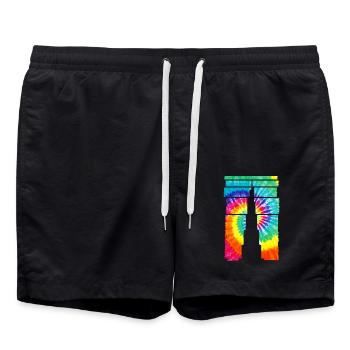 Dubai Souvenir Burj Khalifa - Badeshorts - Schwarz - Vorne - AI Model Male 185 light (185cm)
