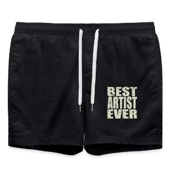 Best Artist ever Artist Gift - Swim Trunks - black - Front - AI Model Male 185 light (185cm)