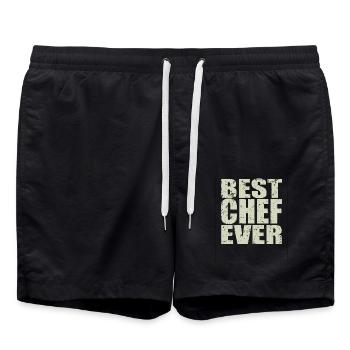 Best Chef ever Chef Gift - Swim Trunks - black - Front - AI Model Male 185 light (185cm)