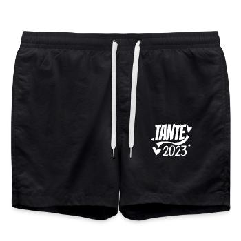 Tante 2023 - Tante werden - Badeshorts - Schwarz - Vorne - AI Model Male 185 light (185cm)