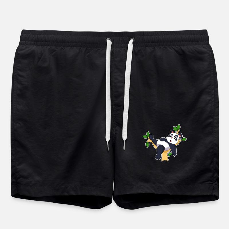 Panda sur arbre - Short de bain - noir