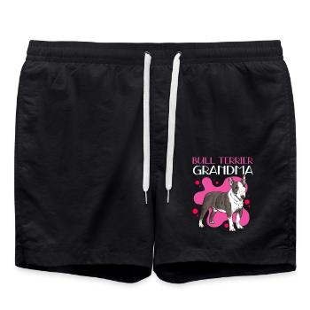 Bull Terrier Grandma Dog Owner Cadeau - Short de bain - noir - Devant - AI Model Male 185 light (185cm)