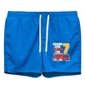 Sonnez l’alarme I à 7 | Sujet Pompier - Short de bain - cobalt blue - Devant