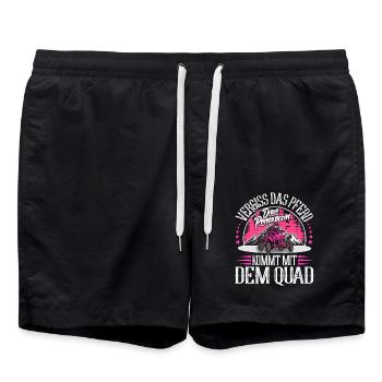 Quad ATV Offroad Quadfahrer - Badeshorts - Schwarz - Vorne - AI Model Male 185 light (185cm)