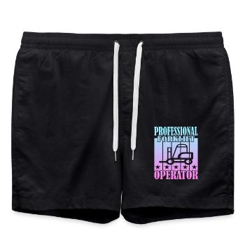 Opérateur professionnel de chariot élévateur - Short de bain - noir - Devant - AI Model Male 185 light (185cm)
