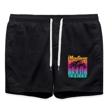 Monterey Californie - Short de bain - noir - Devant - AI Model Male 185 light (185cm)