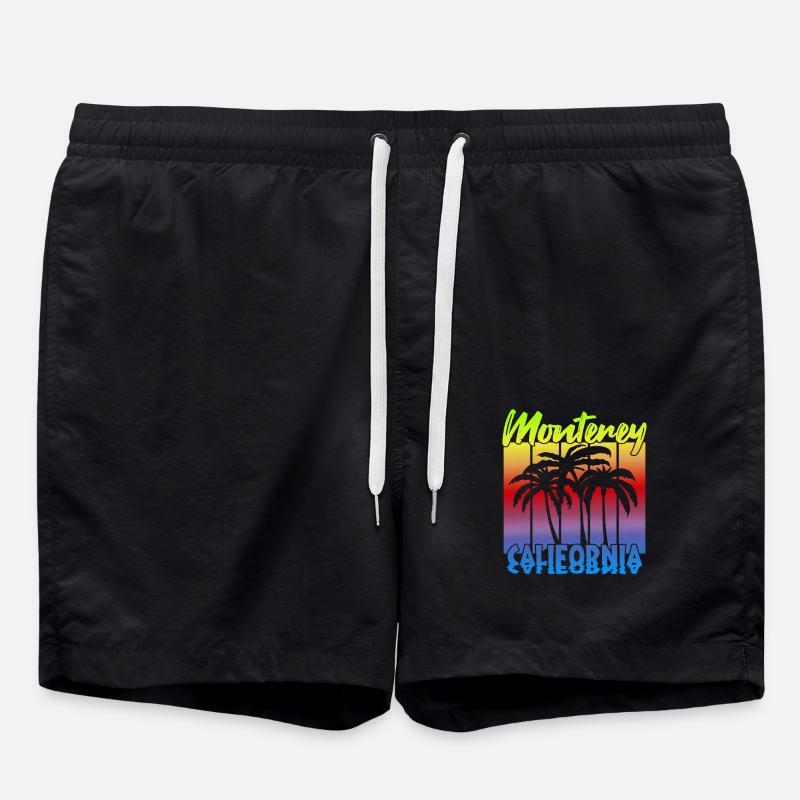 Monterey California - Swim Trunks - black