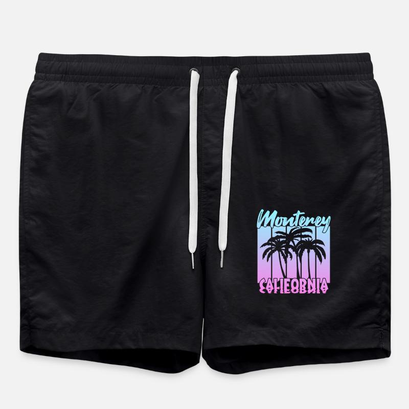 Monterey California - Swim Trunks - black