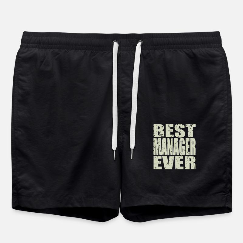 Best Manager ever Manager Gift - Swim Trunks - black