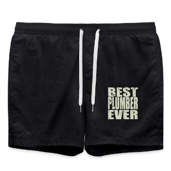 Best Plumber ever Plumber Gift - Swim Trunks - black - Front - AI Model Male 185 light (185cm)