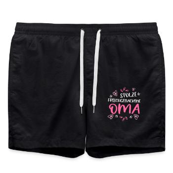stolze frischgebackene Oma Omi Gandma Oma - Badeshorts - Schwarz - Vorne - AI Model Male 185 light (185cm)