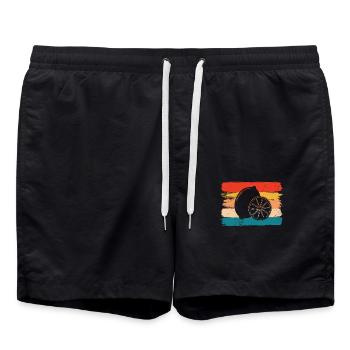 Lemon Fruit Lover Retro Lemonade Gift idea - Badeshorts - Schwarz - Vorne - AI Model Male 185 light (185cm)