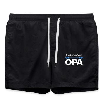 Stolzer frischgebackener Opa - Badeshorts - Schwarz - Vorne - AI Model Male 185 light (185cm)