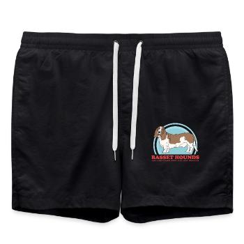 Basset Hound Chiens | Cadeau de propriétaire de chien - Short de bain - noir - Devant - AI Model Male 185 light (185cm)