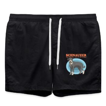 Schnauzer Hundebesitzer Hunde Geschenk - Badeshorts - Schwarz - Vorne - AI Model Male 185 light (185cm)
