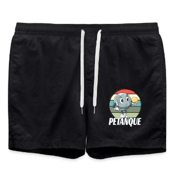 Kugelspiel Petanque Treffer Petanque Spieler - Badeshorts - Schwarz - Vorne - AI Model Male 185 light (185cm)