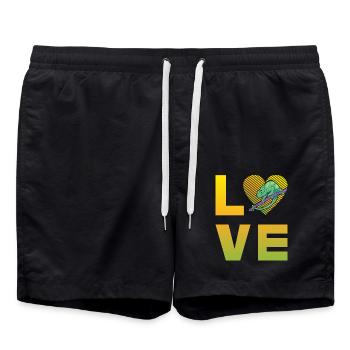 Amour caméléon - Short de bain - noir - Devant - AI Model Male 185 light (185cm)