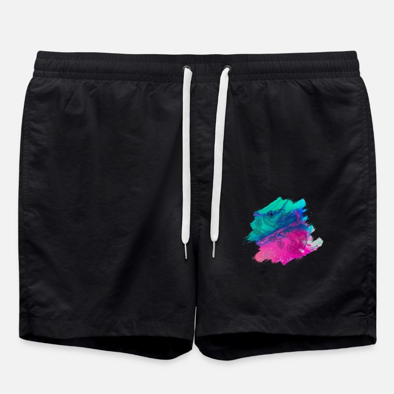Chamäleon - Badeshorts - Schwarz