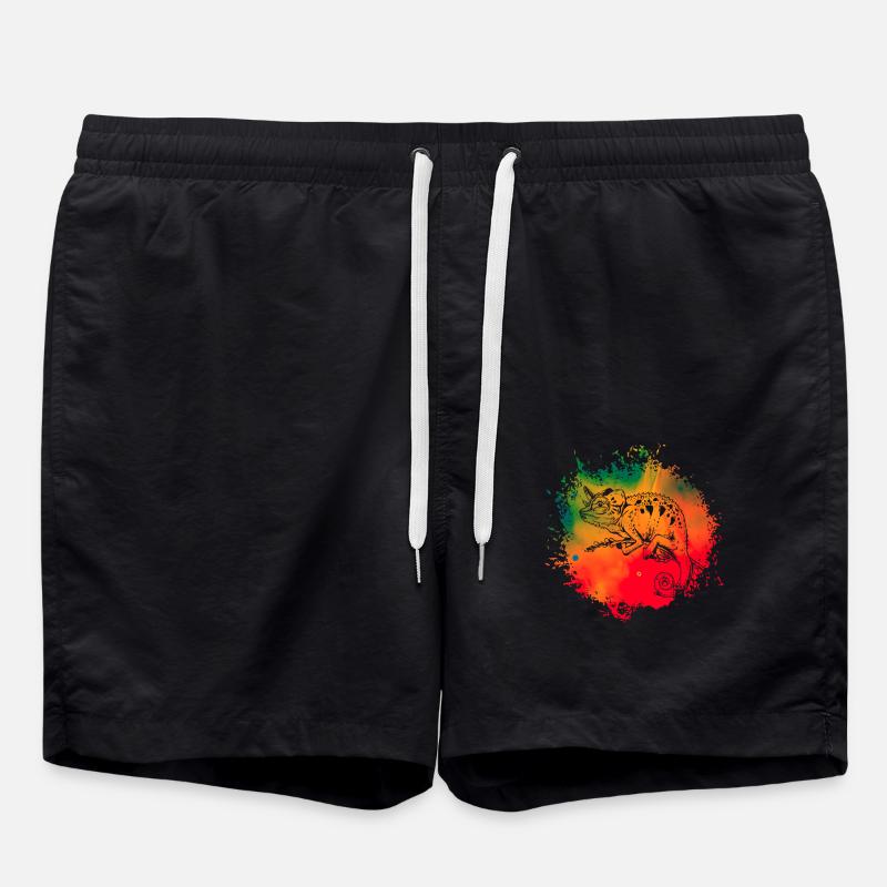 Chamäleon - Badeshorts - Schwarz