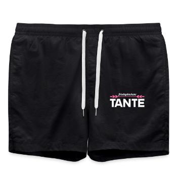 stolze frischgebackene Tante Nichte - Badeshorts - Schwarz - Vorne - AI Model Male 185 light (185cm)