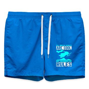 Schneemobil Schneemobilfahrer Geschenk - Badeshorts - Cobalt blue - Vorne